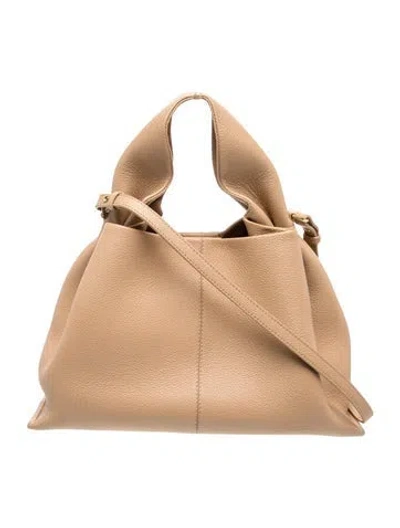 Pre-owned Polene Leather Numéro Neuf Mini In Neutrals