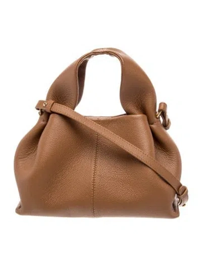 Pre-owned Polene Leather Numéro Neuf Mini In Neutrals