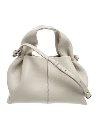 Pre-owned Polene Leather Numéro Neuf Mini In Neutrals