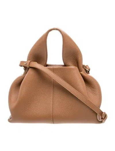 Pre-owned Polene Leather Numéro Neuf Mini In Neutrals
