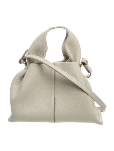 Pre-owned Polene Leather Numéro Neuf Mini In Neutrals