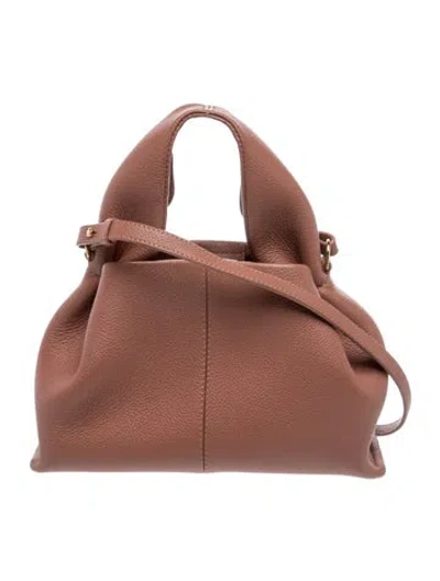 Pre-owned Polene Leather Numéro Neuf Mini In Pink