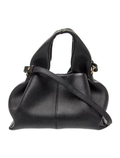 Pre-owned Polene Leather Numéro Onze In Black