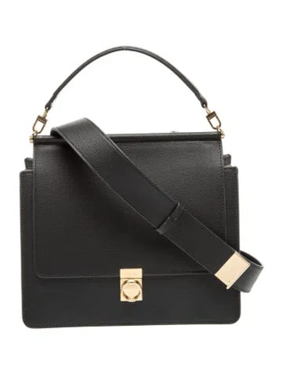 Pre-owned Polene Leather Numéro Sept In Black