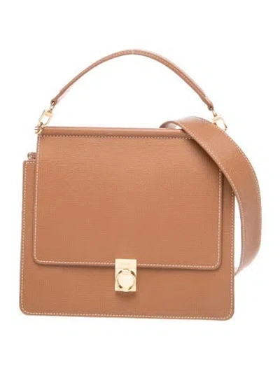 Pre-owned Polene Leather Numéro Sept In Brown