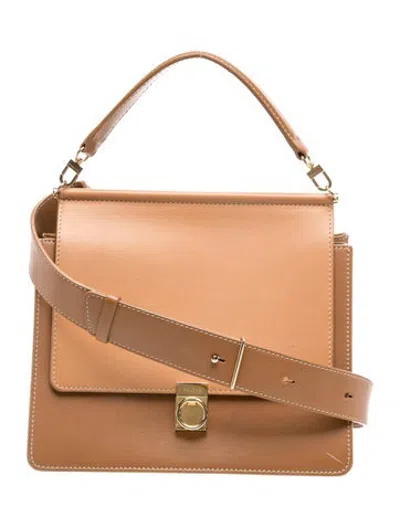 Pre-owned Polene Leather Numéro Sept In Brown