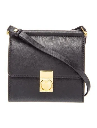 Pre-owned Polene Leather Numéro Sept Crossbody Wallet W/ Tags In Black