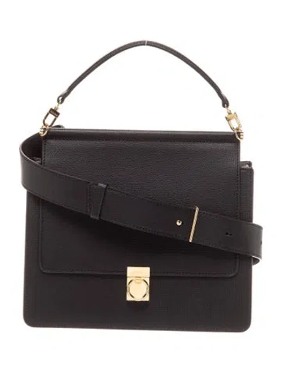 Pre-owned Polene Leather Numéro Sept In Gray
