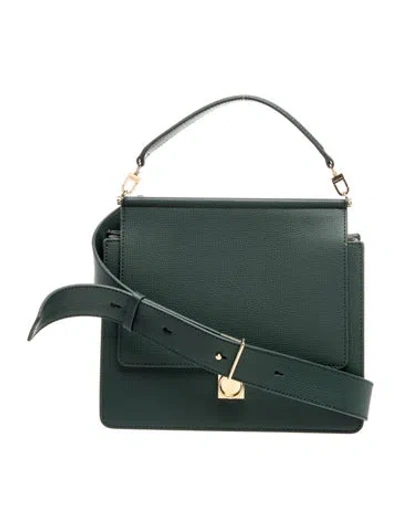 Pre-owned Polene Leather Numéro Sept In Green