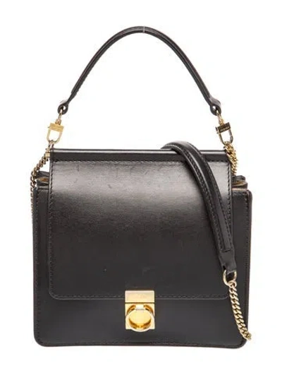 Pre-owned Polene Leather Numéro Sept Mini In Black