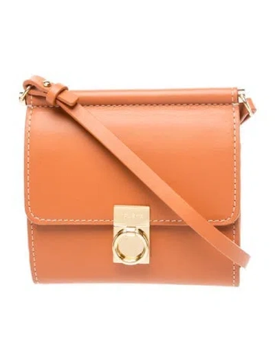 Pre-owned Polene Leather Numéro Sept Mini In Neutral