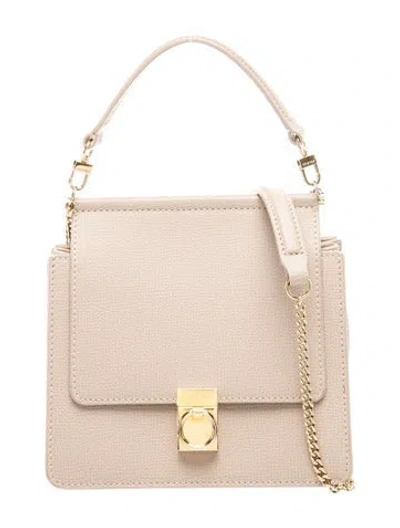 Pre-owned Polene Leather Numéro Sept Mini In Neutrals