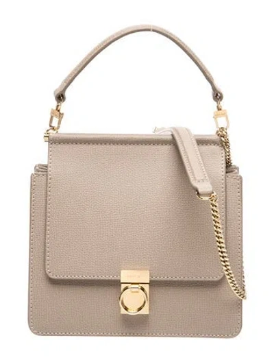 Pre-owned Polene Leather Numéro Sept Mini In Neutrals
