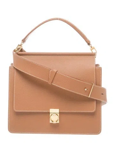 Pre-owned Polene Leather Numéro Sept Mini In Neutrals