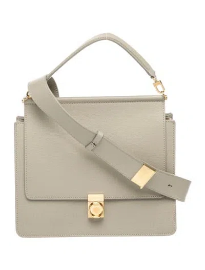 Pre-owned Polene Leather Numéro Sept In Neutral