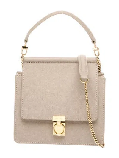 Pre-owned Polene Leather Numéro Sept In Neutral