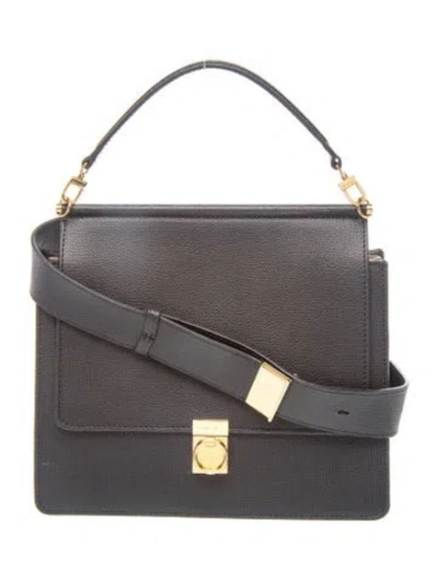 Pre-owned Polene Leather Numéro Sept Small In Black