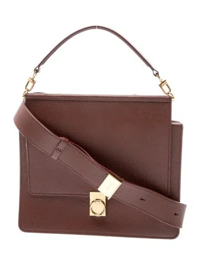Pre-owned Polene Leather Numéro Sept Small In Brown