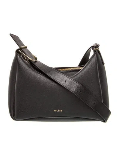 Pre-owned Polene Leather Numero Umi In Black