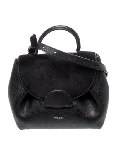 Pre-owned Polene Leather Numéro Un In Black