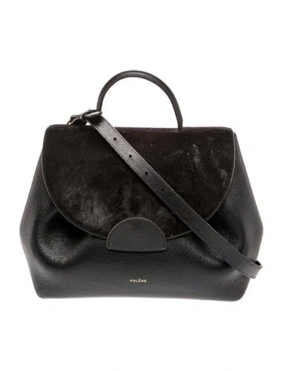 Pre-owned Polene Leather Numéro Un In Black