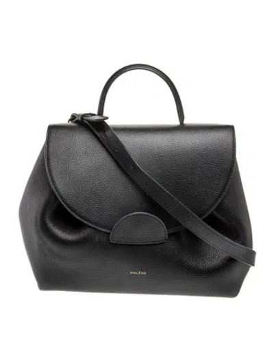 Pre-owned Polene Leather Numéro Un In Black
