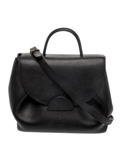 Pre-owned Polene Leather Numéro Un In Black