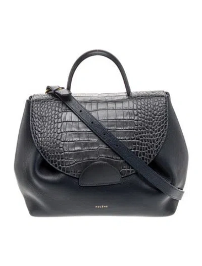 Pre-owned Polene Leather Numéro Un In Blue