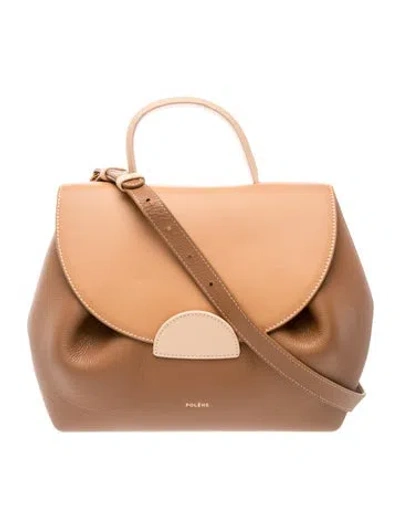 Pre-owned Polene Leather Numéro Un In Brown