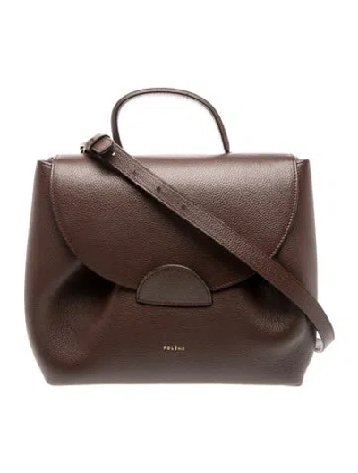Pre-owned Polene Leather Numéro Un In Brown