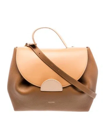 Pre-owned Polene Leather Numéro Un In Brown