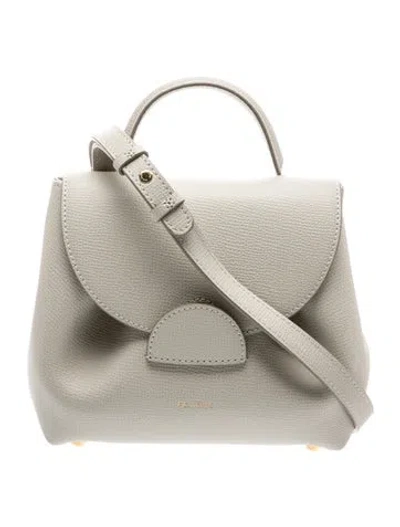 Pre-owned Polene Leather Numéro Un In Grey