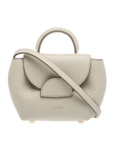 Pre-owned Polene Leather Numéro Un Micro In Neutrals