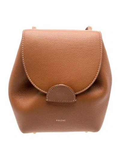 Pre-owned Polene Leather Numéro Un Mini In Brown