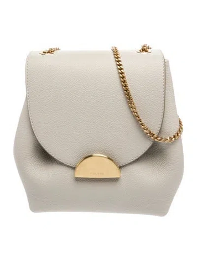 Pre-owned Polene Leather Numéro Un Mini In Neutral