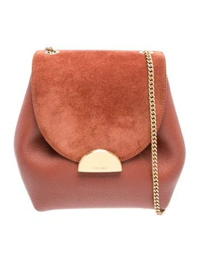 Pre-owned Polene Leather Numéro Un Mini In Pink