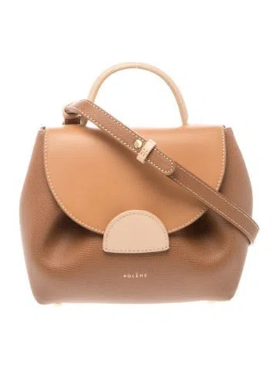 Pre-owned Polene Leather Numéro Un Nano In Brown