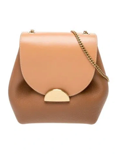 Pre-owned Polene Leather Numéro Un Nano In Neutral