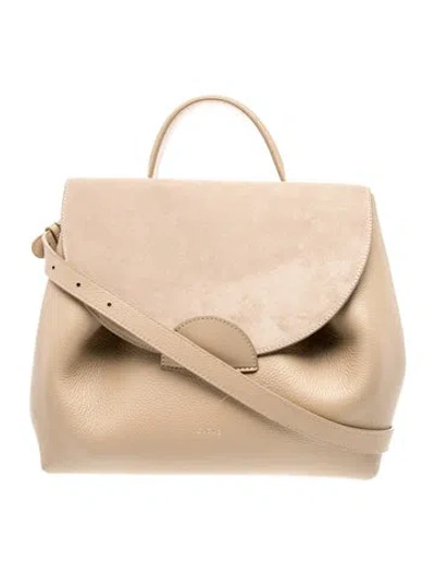 Pre-owned Polene Leather Numéro Un Nano In Neutrals