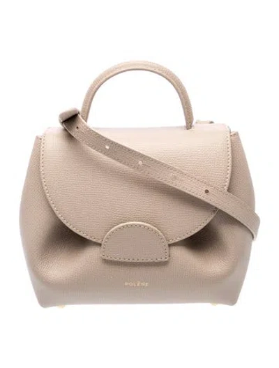 Pre-owned Polene Leather Numéro Un Nano In Neutrals