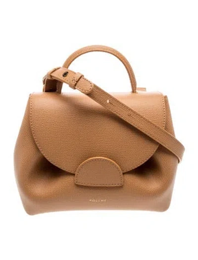 Pre-owned Polene Leather Numéro Un Nano In Neutrals
