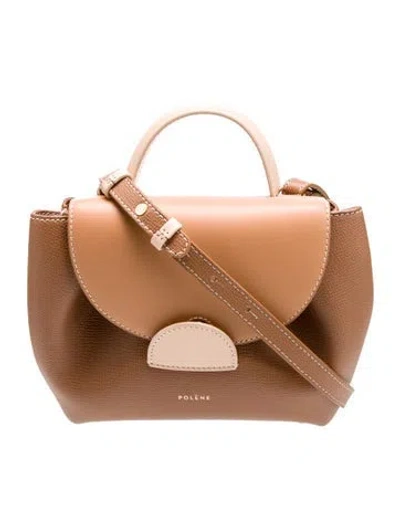 Pre-owned Polene Leather Numéro Un Nano W/ Strap In Brown