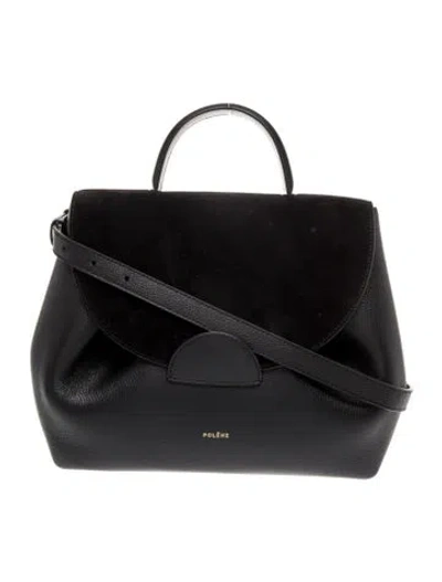 Pre-owned Polene Leather Numéro Un Nano W/ Tags In Black