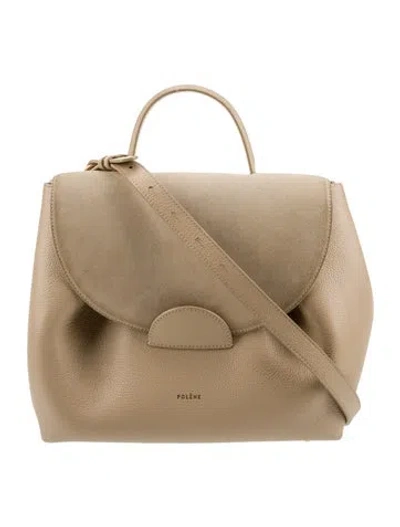 Pre-owned Polene Leather Numéro Un In Neutral