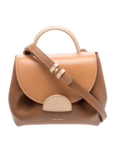 Pre-owned Polene Leather Numéro Un In Neutral