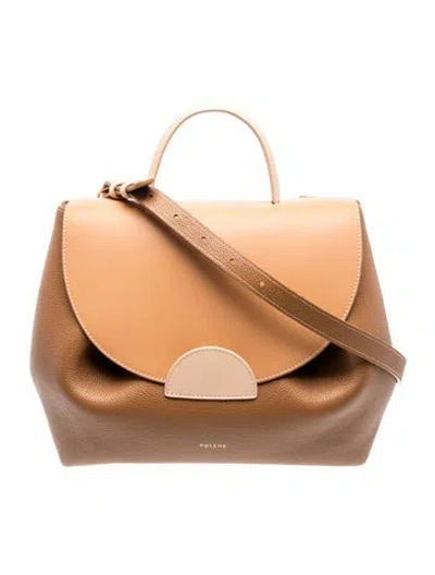 Pre-owned Polene Leather Numéro Un In Neutrals