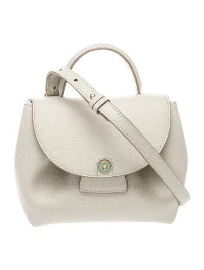 Pre-owned Polene Leather Numéro Un In Neutrals