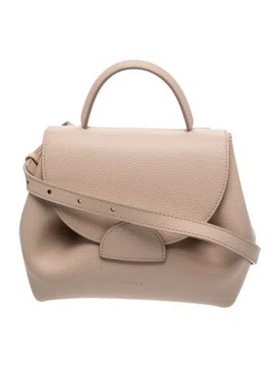 Pre-owned Polene Leather Numéro Un In Neutrals
