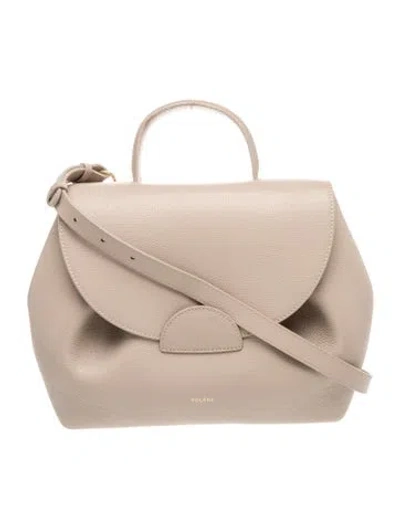 Pre-owned Polene Leather Numéro Un In Neutrals