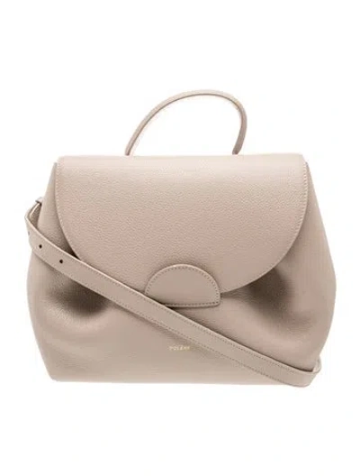 Pre-owned Polene Leather Numéro Un In Neutrals